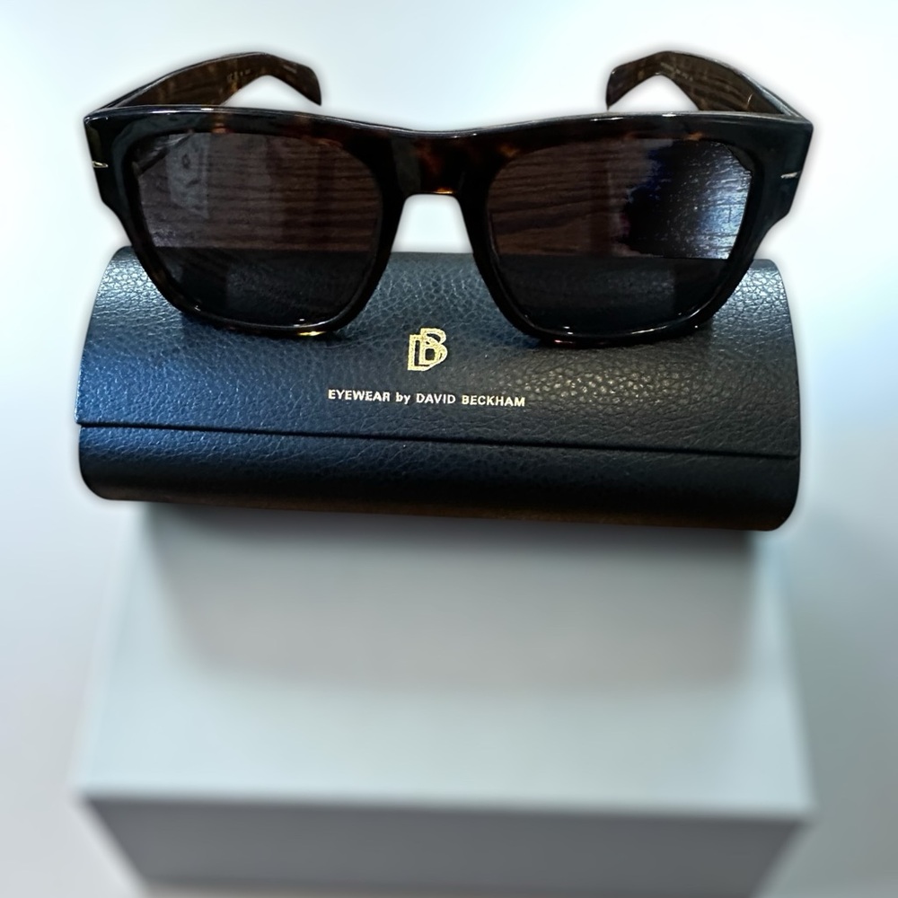 David Beckham Unisex Tortoiseshell Sunglasses
